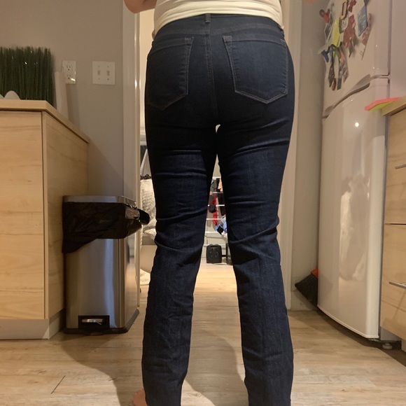 Loft straight leg jeans in dark rinse sz 4/27 - Picture 4 of 7